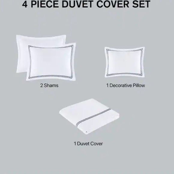 Madison Park Signature Luxury Collection 100% Cotton Sateen Embroidered Duvet - Picture 10 of 14